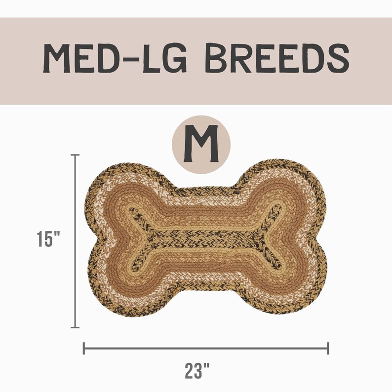 Eco friendly Braided Pet Mat Floor Protection Cover with jute woven texture. Dog bone placemat design adds farmhouse character to rustic kitchens and complements vintage home decor beautifully. Rectangular Placemat Braided Table Mat Natural Fiber Material Dining Protection Cover Rustic Kitchen Accessory Farmhouse Style Decor Vintage Design Element Eco Friendly Sustainable Textile Woven Surface Protector Handcrafted Home Product