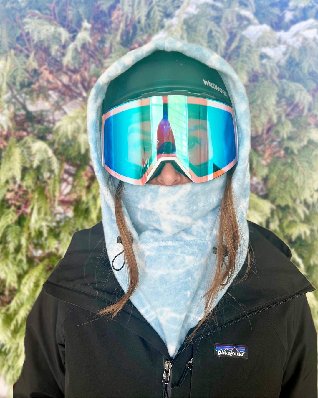 Blue Bird Ski Hood Fits Over Helmet Balaclava Snood. Helmet Etsy