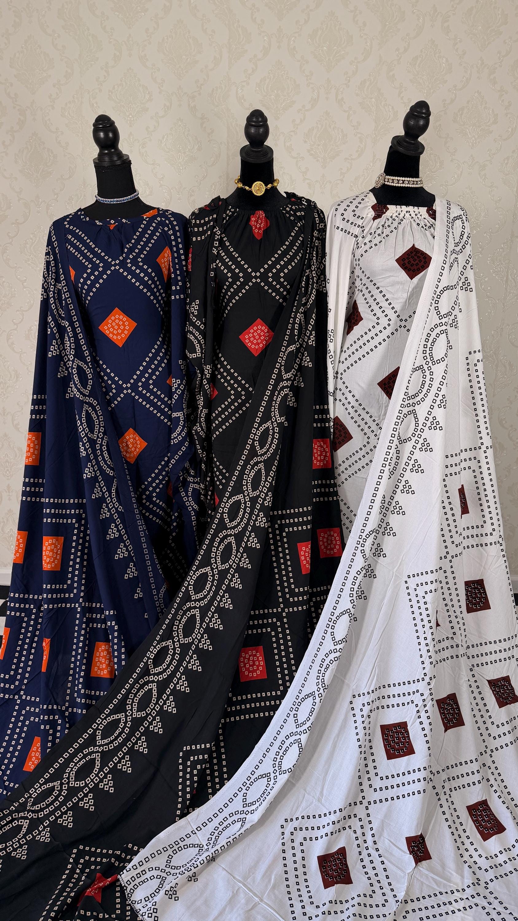 Somali Baati Dress Set With Garbasaar - Bandhani Tie Dye Print ...
