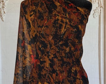 Luxury Hand-Dyed Sheer Hijabs with Metallic Accents | Elegant Abstract Pattern Scarves | Premium Chiffon Wraps