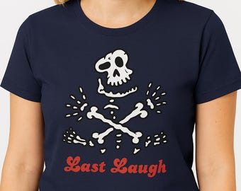 Camiseta Last Laugh Skull – Camiseta con estampado de dibujos animados Neo Pop