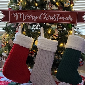 Hand Knit Christmas Stockings