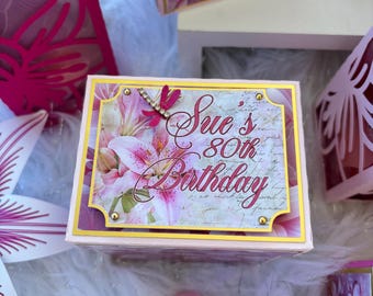 Custom Party Favor Treat Box | Handmade Gift Box with Treat Holder | Personalized Colors | Wedding, Shower & Birthday Favors