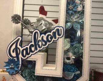 Unique Personalized Gift – Floral Monogram Shadow Box Letter | Custom Nursery Wall Art, Wedding Centerpiece, Baby Shower Keepsake