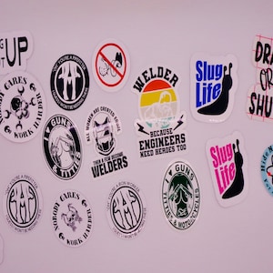 Funny Welder Decal Sticker: Reflective Hard Hat, Helmet, Car, Toolbox