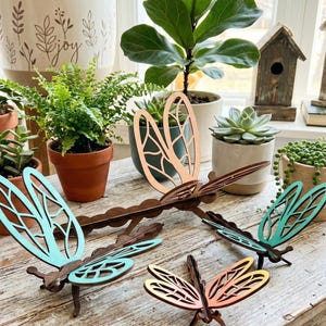 3D Dragonfly SVG Set, Shelf Sitter Laser Cut Files (Digital Download)