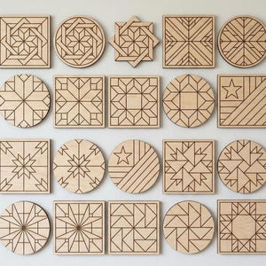 Barn Quilt SVG | 20 Geometric Laser Cut Files (Digital Download)
