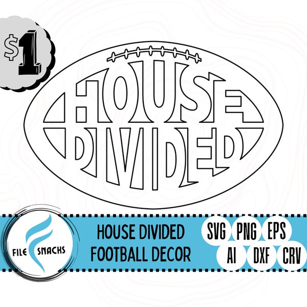 House Divided Decor SVG | Football Decor sVg | Laser SVG Files | OmTech Cutting File | Mira Cuttable File | Glowforge SVG File