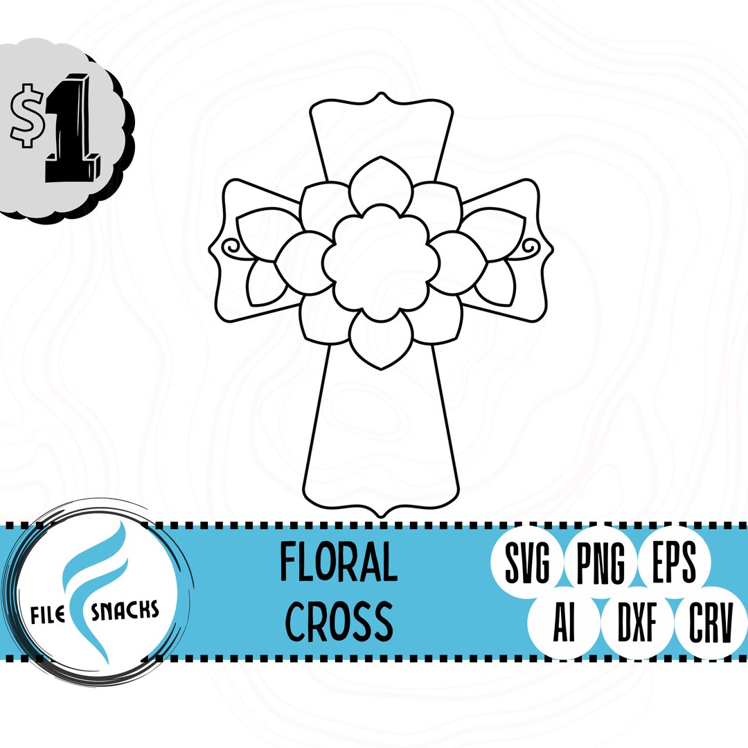Floral Cross SVG | Easter Floral Cross Svg | Laser SVG Files | Omtech ...