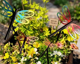 3D Dragonfly Plant Stakes SVG, Laser Cut Files (Digital Download)