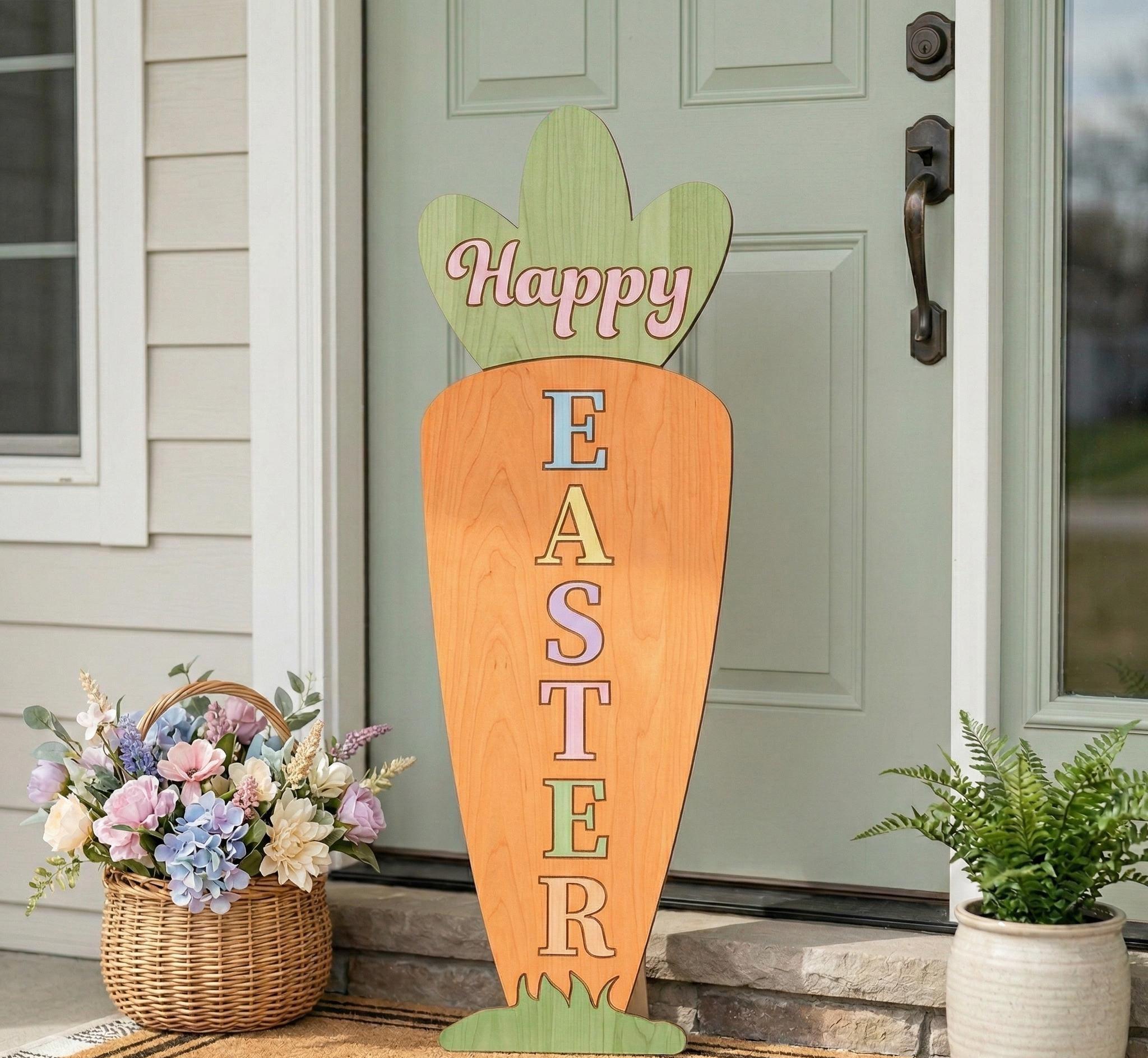 Easter Carrot Porch Leaner SVG File | Laser Cut Files (digital Download ...