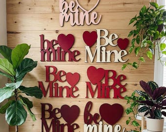 Valentine Be Mine Words SVG Designs | Laser Cut Files (Digital Download)