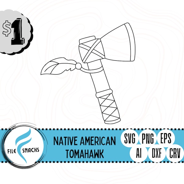 Native American SVG | Tomahawk sVg File | File Snacks | Laser SVG File | OmTech Cutting Files | Mira Cuttable File | Glowforge SVG File