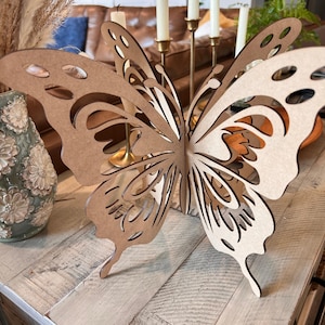 3D Butterfly SVG, Freestanding Insects Cut File, Vertical Butterfly Svg, Set of 4 Butterflies, Glowforge Laser File, Aeon, OmTech, Thunder