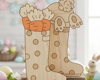 Bunny in Boots SVG | Easter Cut File (Digital Download)