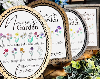 Mother's Day Garden Sign, Grandma's Garden Gift Sign SVG File, Laser Machine Ready, Cut Files