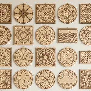 20 Barn Quilt SVG Designs | Geometric Laser Cut Files (Digital Download)