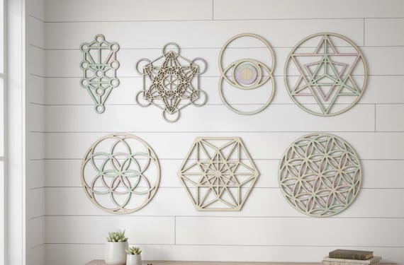 Sacred Geometry SVG | Crystal Grids sVg Files | Mandala SVG Files | OmTech Cutting Files | Mira Cuttable File | Glowforge SVG Files
