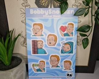 BobbySnooozn sticker sheet - KOTH - Bobby - Twitch - emotes