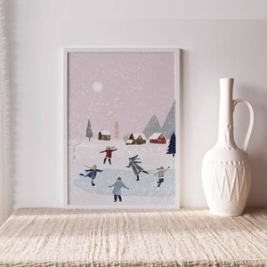Christmas poster ice skating