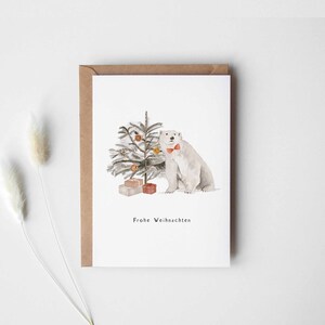 Cartolina di Natale Orso polare festivo