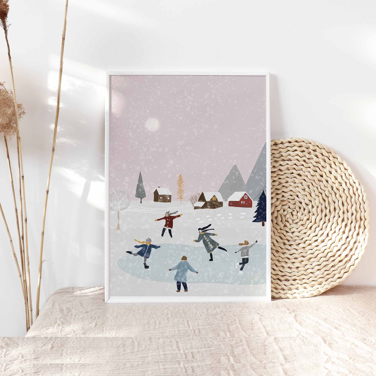 Digital Set of 3 Christmas Posters Mountains - Etsy