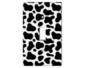 Cow Print Light Switch Plate, Light Switch Cover Plate, Switch Plate Cover, Toggle & Rocker, Outlet Covers, Switch plates, Light-switch