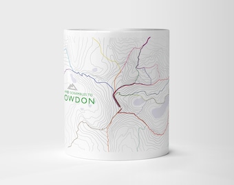 Snowdon Hiking and Scrambling Routes Snowdonia Mug