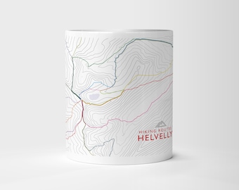Helvellyn Hiking Routes Lake District Mug
