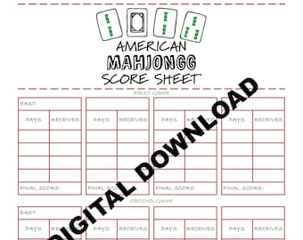 AMERICAN MAH JONGG Score Sheet With Points and Instructions Etsy AMERICAN MAH JONGG Score Sheet With Points and Instructions Etsy