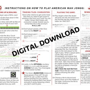 How To Anleitung zum Spielen von American Mah Jongg