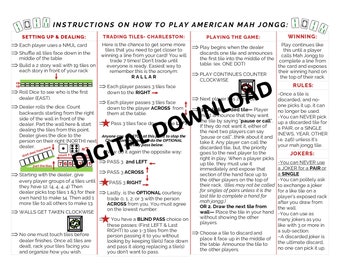 How To Instructions for playing American Mah Jongg