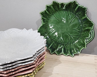 Plato vintage Steubenville con forma de hoja – Plato para aperitivos de estilo moderno de mediados de siglo