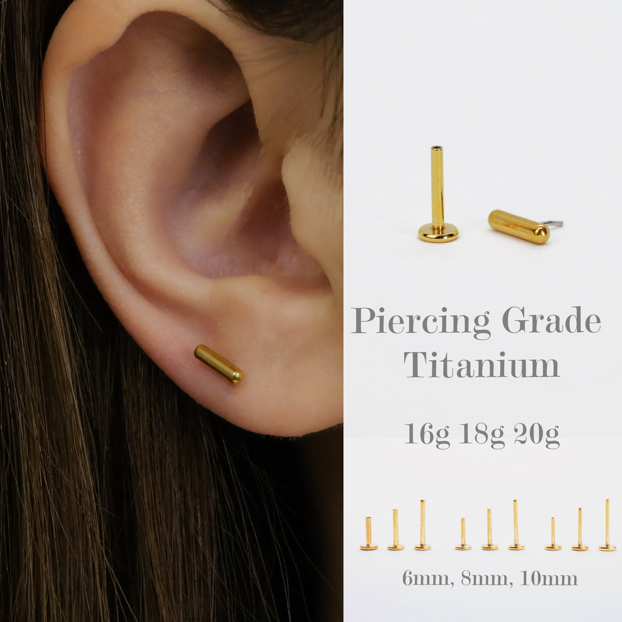 EN502-Earring Backs with Plastic Comfort Disc with Gold Plat