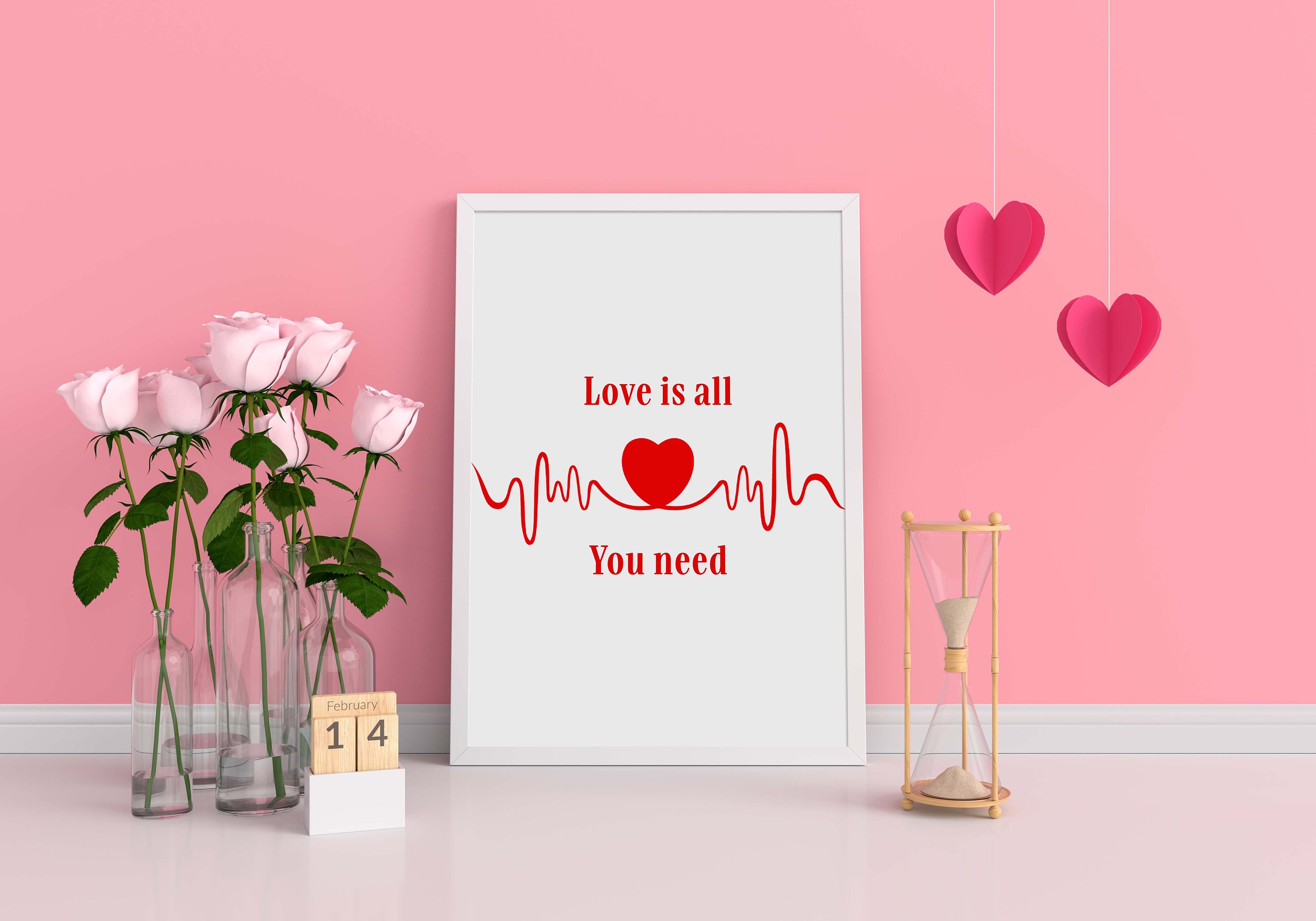 Love is All You Need Valentines Day Decor Printable, Valentines Day  Printable, Valentines Gallery Wall, Romantic Wall Art, Love Wall Art 