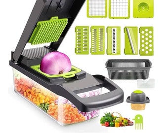 15-In-1 Vegetable Fruit Chopper Cutter Food Onion Veggie Dicer Slicer Kitchen