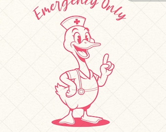 Diseño de camiseta de enfermera tonta registrada con forma de ganso / PNG SVG / Solo emergencias / Camiseta con humor animal identificable / Estudiante de enfermería / Enfermería / Ganso tonto