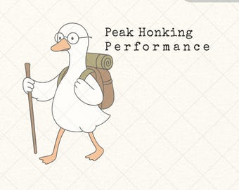 Serious Goose Shirt Spitzenhupenleistung | PNG SVG Wandern Camping Weg | Relatable Tier Humor Tee |  Wandern Geschenke | Gans auf einer Wanderung