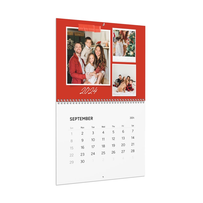 2024 Personalized Wall Photo Calender With Your Own Photos Etsy