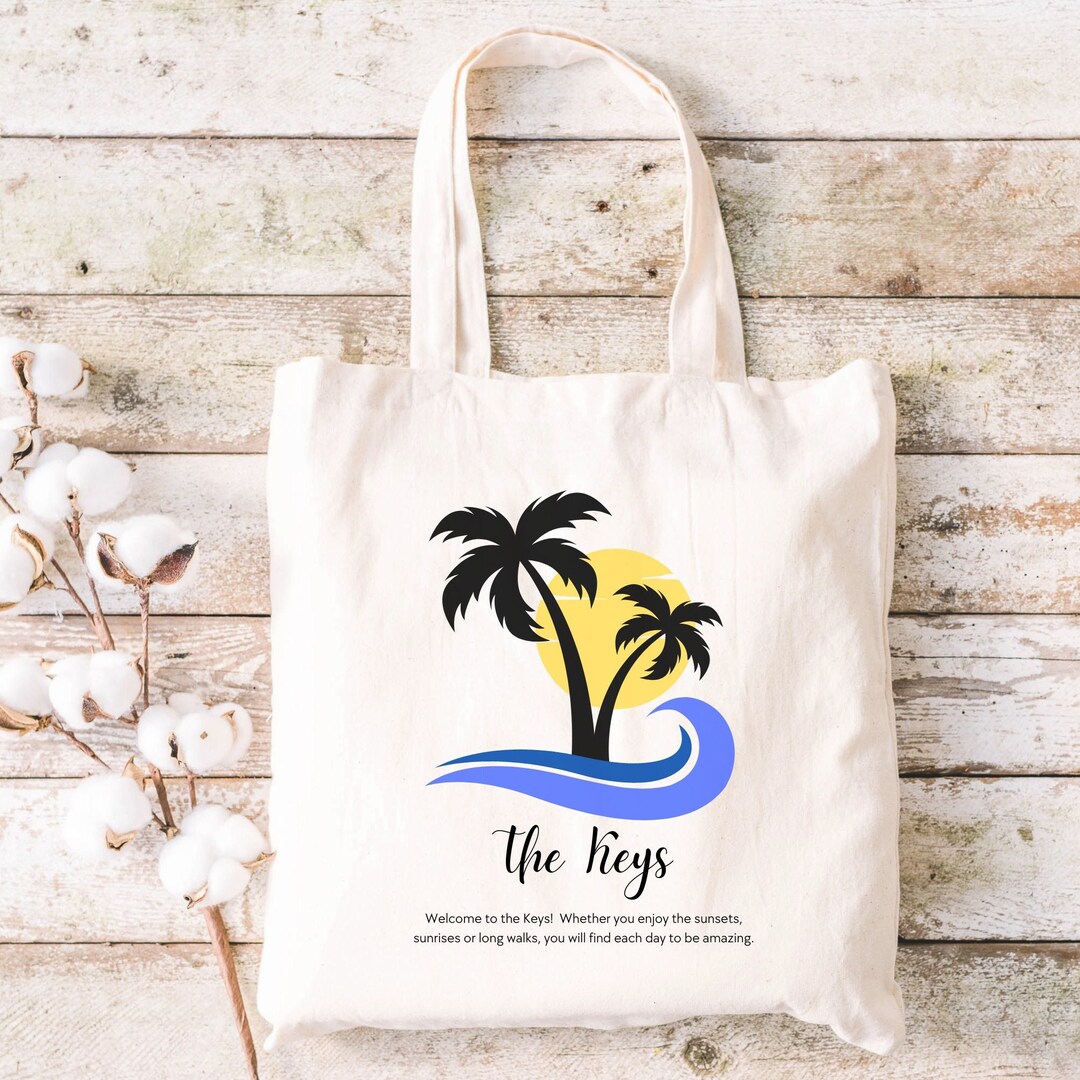 Keys Tote Bag Key West Bag Key Largo Florida Gift Wedding Etsy