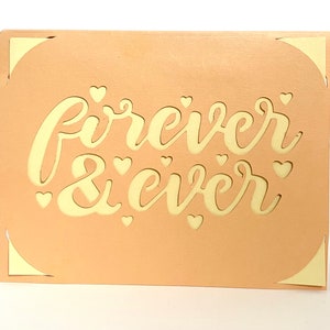 Valentinstagskarte forever and ever Handgefertigt Personalisierbar