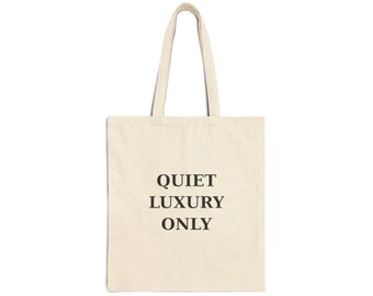 Quiet Luxury Only Tote bag | Minimalist Text Canvas Tote, Neutral Aesthetic