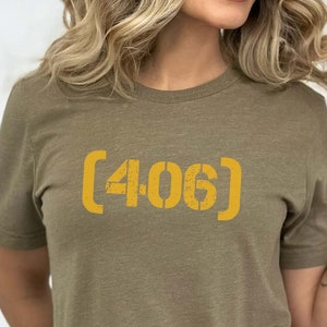 406 Area Code Montana T-Shirt, Retro Big Sky Country Tee