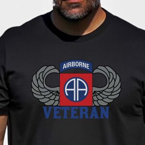 82nd Airborne Veteran T-Shirt, US Army Paratrooper Gift