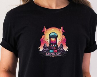 Retro Arcade Gaming Tee, Funny Gamer Shirt