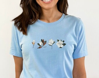 Louisiana Magnolia Flower Shirt, Southern Belle Tee