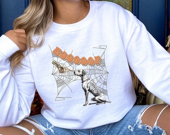 Skeleton Dog Halloween Sweatshirt, Boop Spooky Season Sweater
