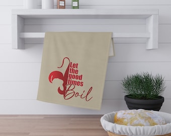 Cajun Food Kitchen Towel, South Louisiana, cajun cooking, Louisiana, Acadiana, Lafayette, cajun country, Cajun Gifts, Seasoning, Crawfish