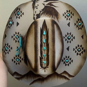 Turquoise junkie cowboy hat
