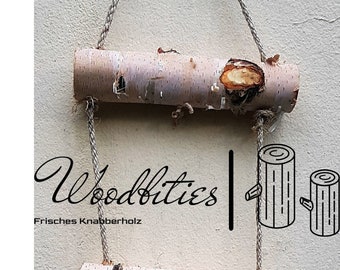 WoodBitie "Triple" - frisches Knabberholz für Pferde, Esel, Schafe, Ziegen und Alpakas